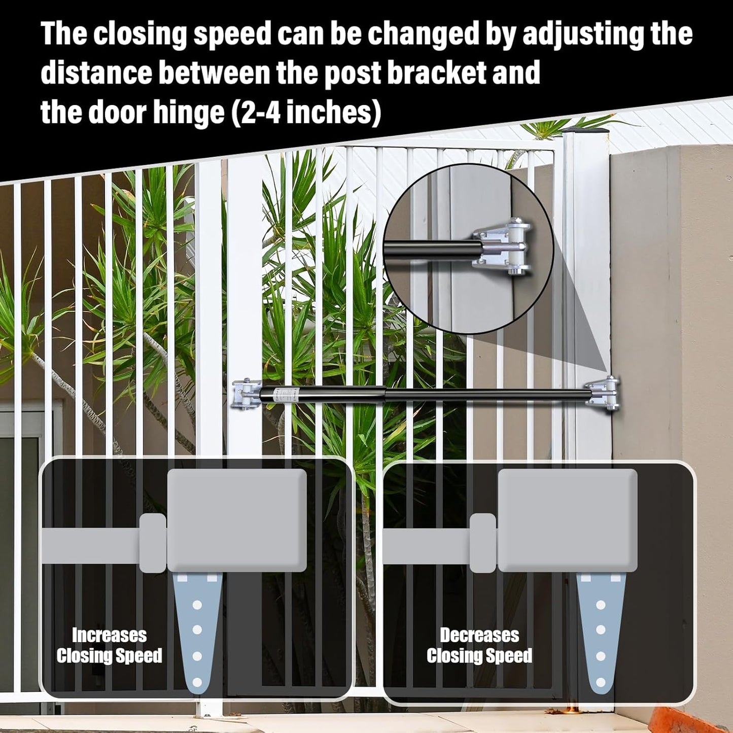 TB200 Hydraulic Outdoor Gate Closer for 50 to 145 lb. Gates