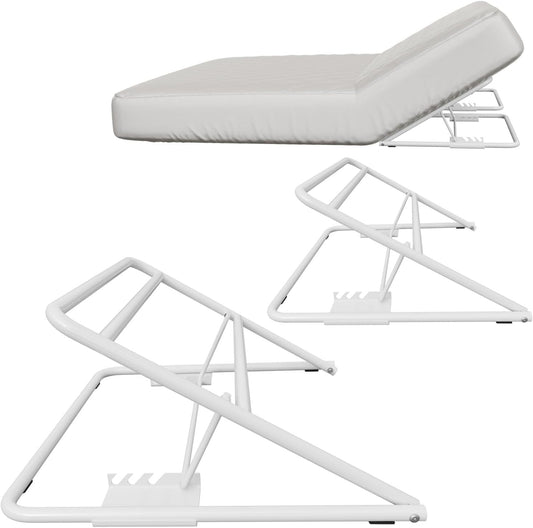 2-Pack Under Mattress Wedge Holds 200 Lbs, 4-Level Adjustable Bed Risers, Heavy-Duty Metal Frame Lifter