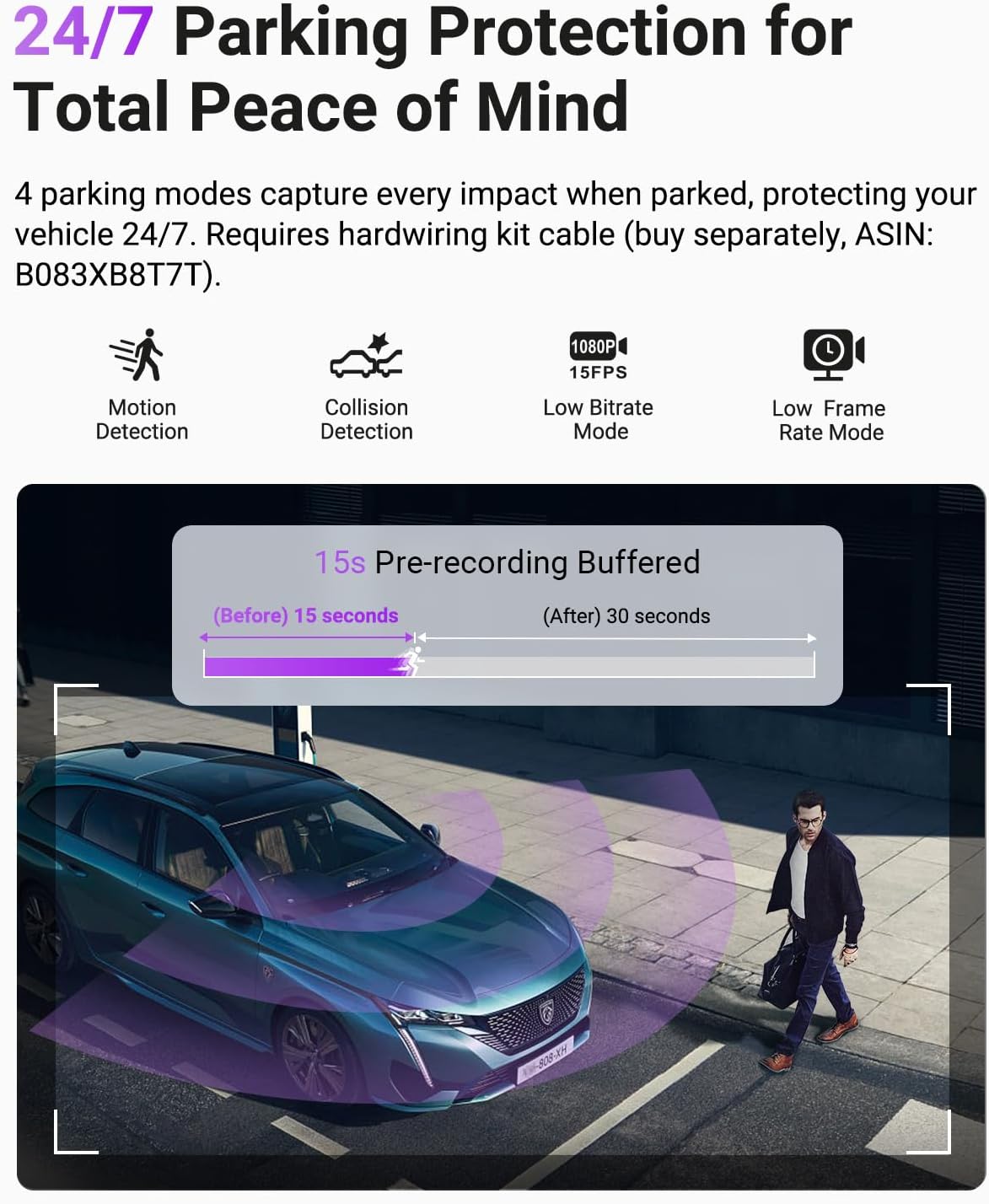 S1 Pro 2.7K Front Mini Dash Cam, 2.5K@60FPS, STARVIS 2, ADAS, Voice Control, PlatePix, Night Vision, WiFi, GPS