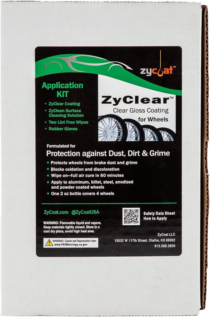 ZyCoat ZyClear 15505 Wheels Surface Protection Clear Coat Application Kit - Clear, 2 Ounce