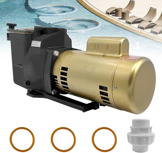 3HP Super Pool Pump 115/230V Single Speed, Compatible with Hayward Pool Pump, for All In-Ground Pool and Spa
