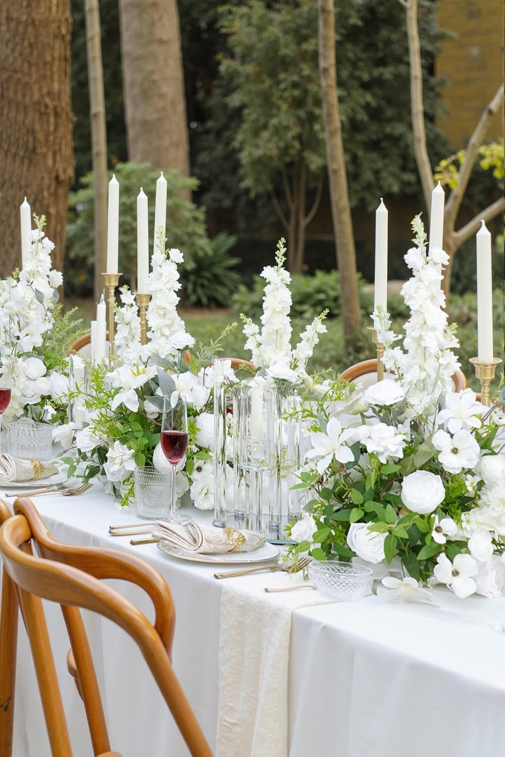2pcs 21inch White Free Standing Flowers Balls for Wedding Centerpieces (2pcs 21inch White)