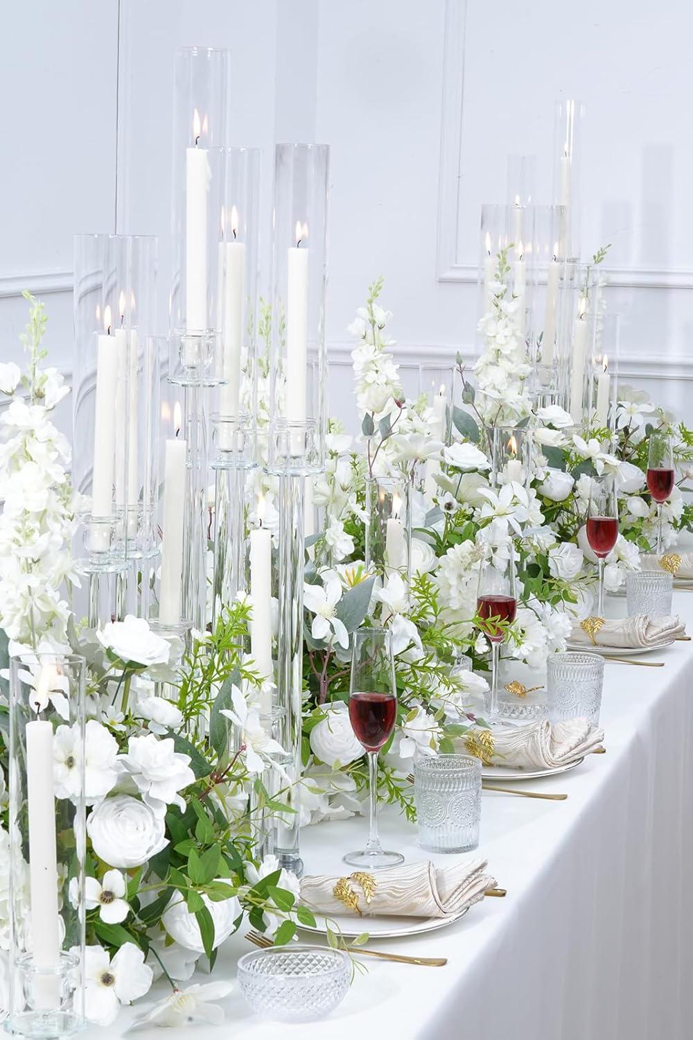 2pcs 21inch White Free Standing Flowers Balls for Wedding Centerpieces (2pcs 21inch White)
