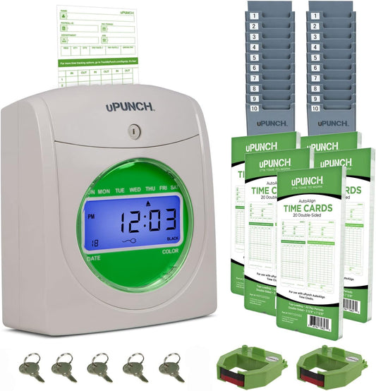 JC3500 Advanced Time Clock Bundle for Small Business, Complete Employee Time Tracking System