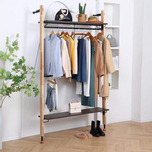 Wall Closet, Wall Mounted Clothing Rack, Industrial Closet System, Retail Display, 83 x 50 Inch