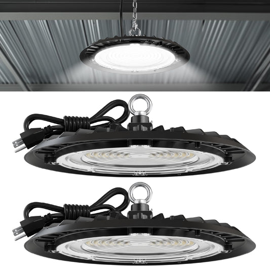 UFO LED High Bay Light, Shop Lights, Plug-in, 19500 LM, 150W, 6050K Daylight Deluxe