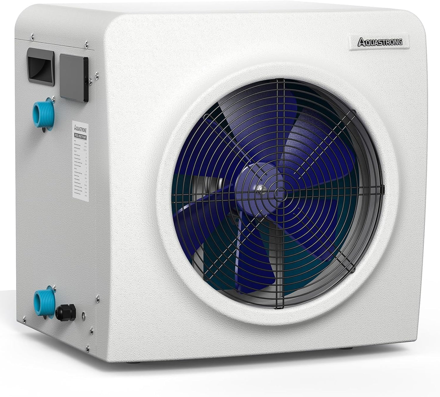 Aquastrong Swimming Pool Heat Pump 16000BTU for Above and In Ground Pools, High Efficiency, All Electric