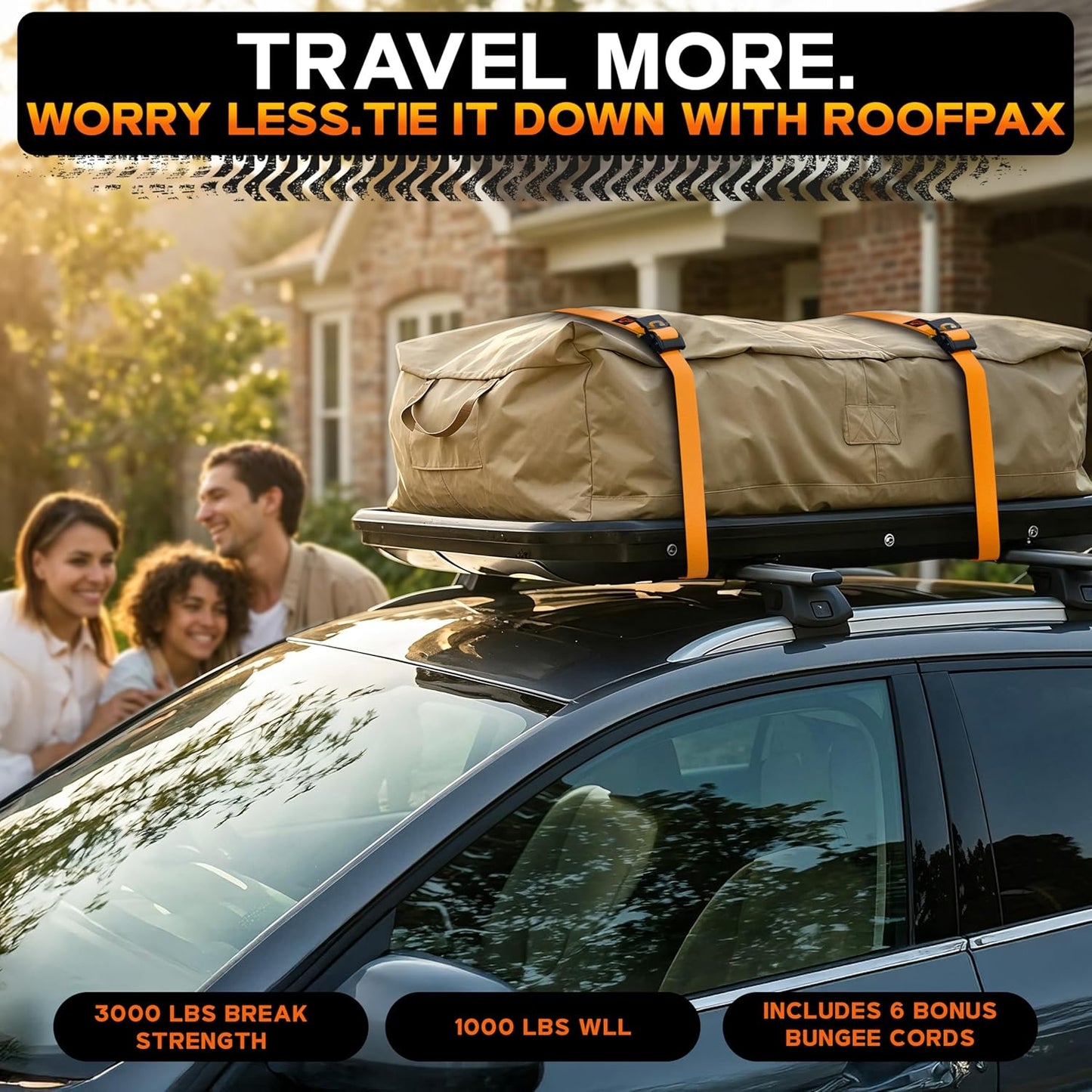 Premium 2' x 10' Retractable Ratchet Straps, 4 Pack, 3000lbs Break Strength, Heavy Duty, Auto-Retracting
