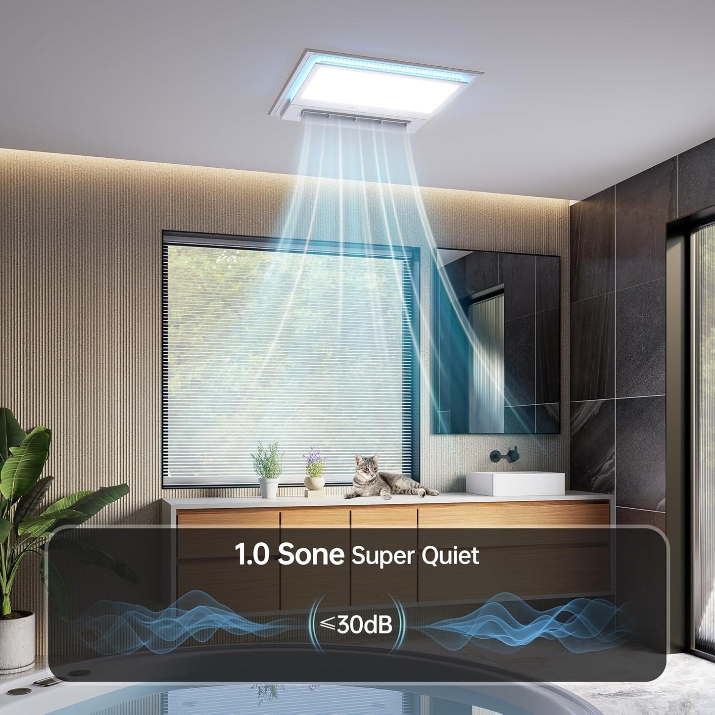 Ceiling Fans with Light and Remote Control, High Air Volume Cooling Fan w/ LED Temperature Display/Timer