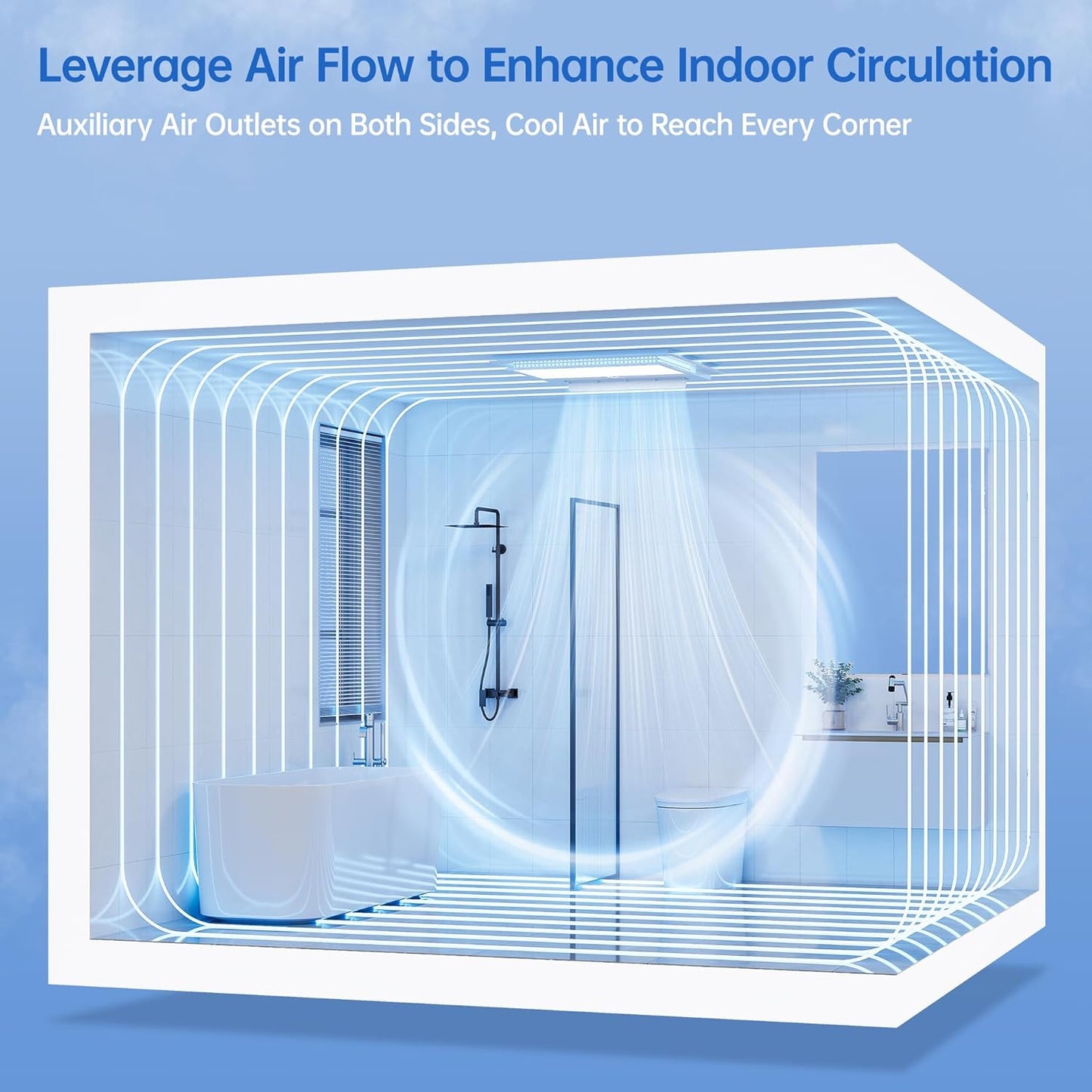Ceiling Fans with Light and Remote Control, High Air Volume Cooling Fan w/ LED Temperature Display/Timer