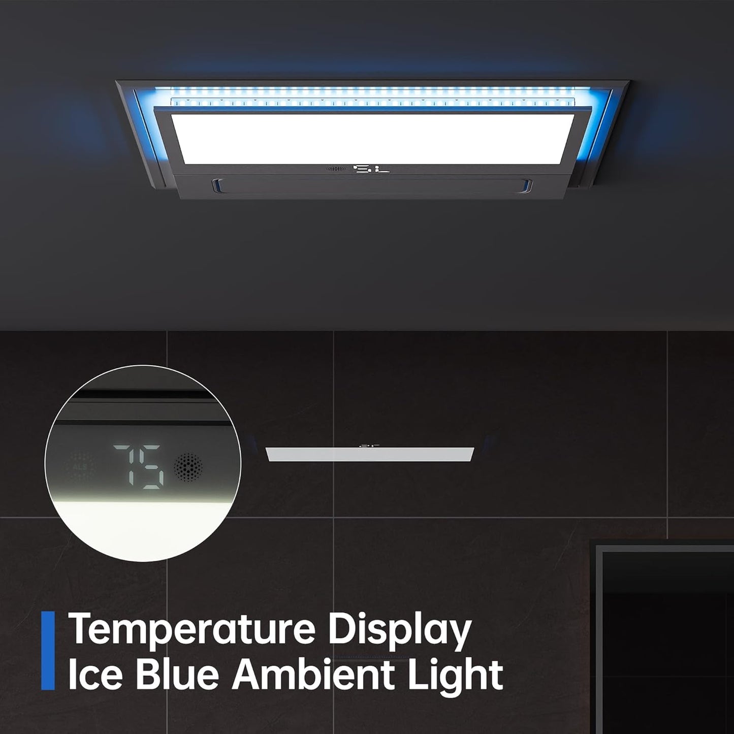 Ceiling Fans with Light and Remote Control, High Air Volume Cooling Fan w/ LED Temperature Display/Timer