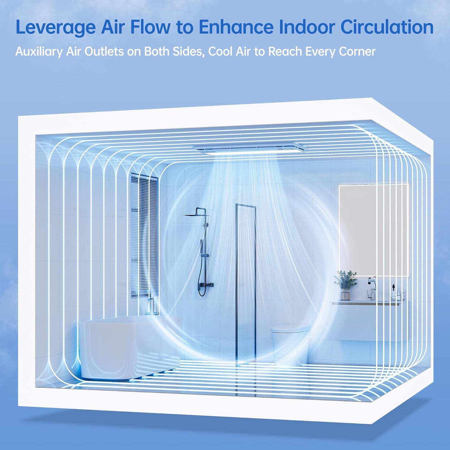 Ceiling Fans with Light and Remote Control, High Air Volume Cooling Fan with LED Temperature Display and Timer