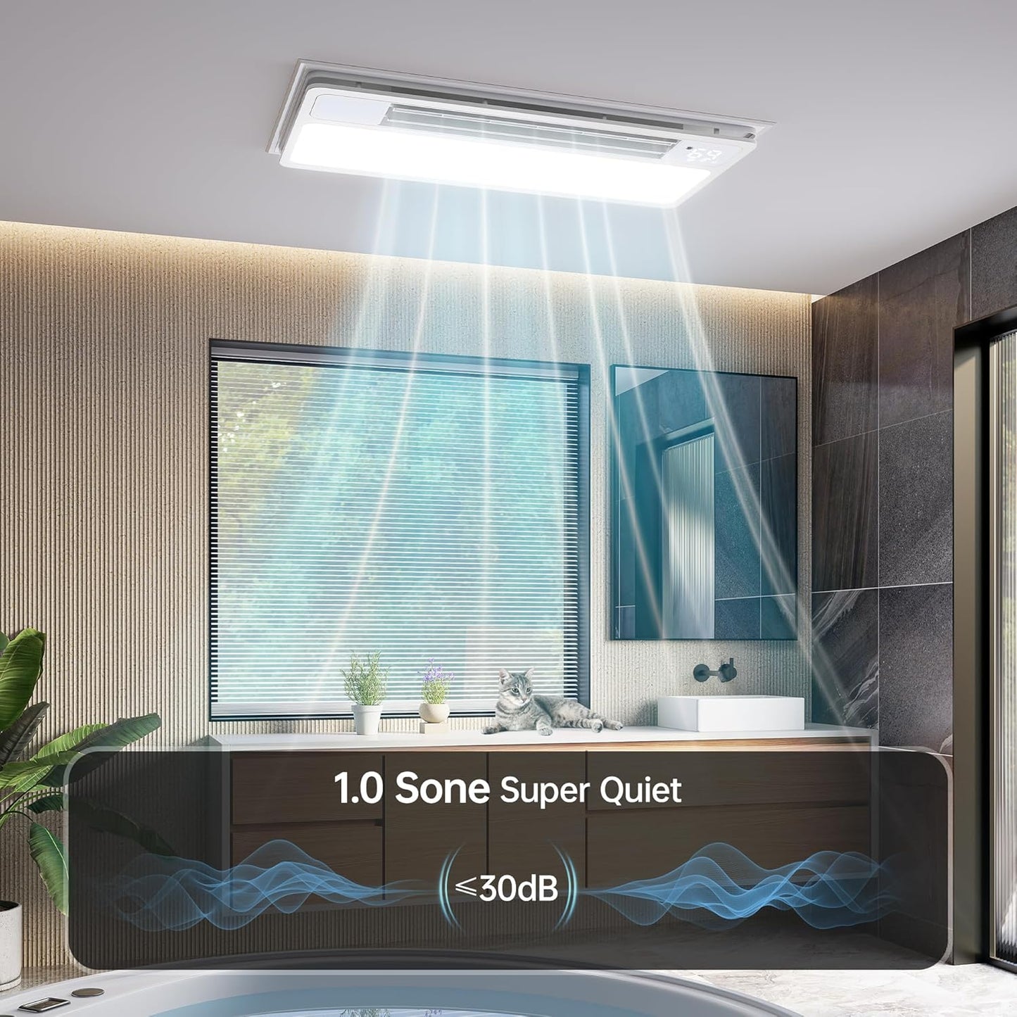 Ceiling Fans with Light and Remote Control, High Air Volume Cooling Fan with LED Temperature Display and Timer
