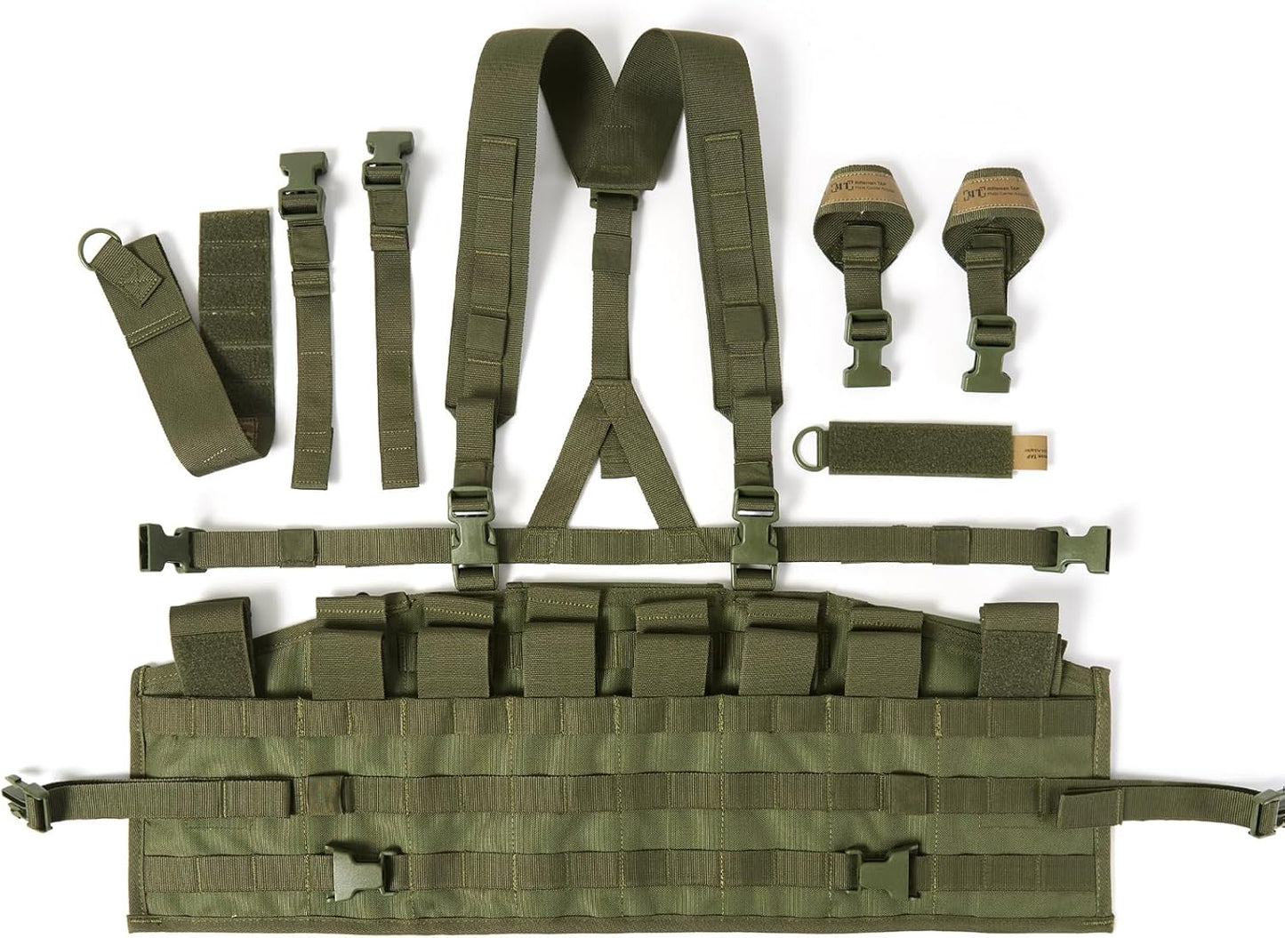 Military Chest Rig MOLLE II Tactical Assault Panel (TAP) Vest, Army Vest with Straps OD