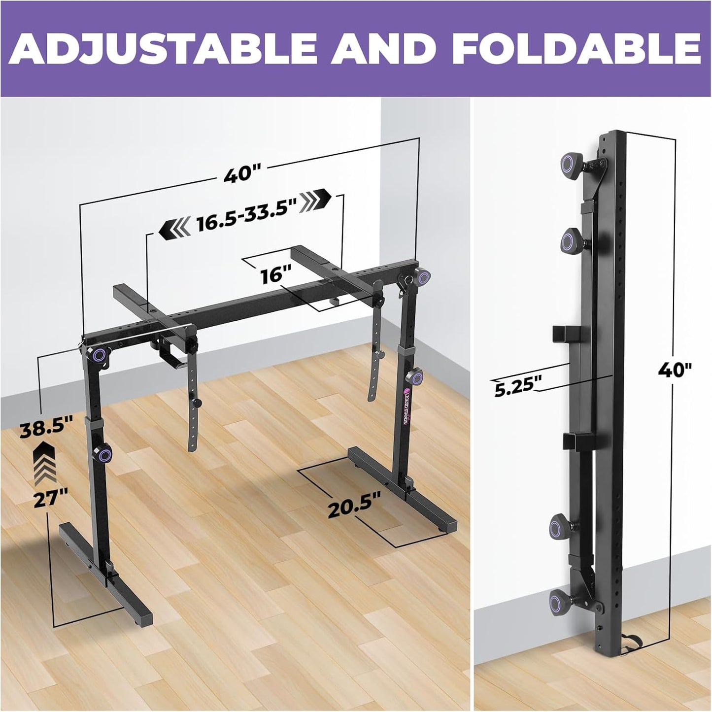 Table Style Foldable Piano Keyboard Stand, 54-88 Key, Heavy-Duty Piano Stand, Adjustable Height/Width