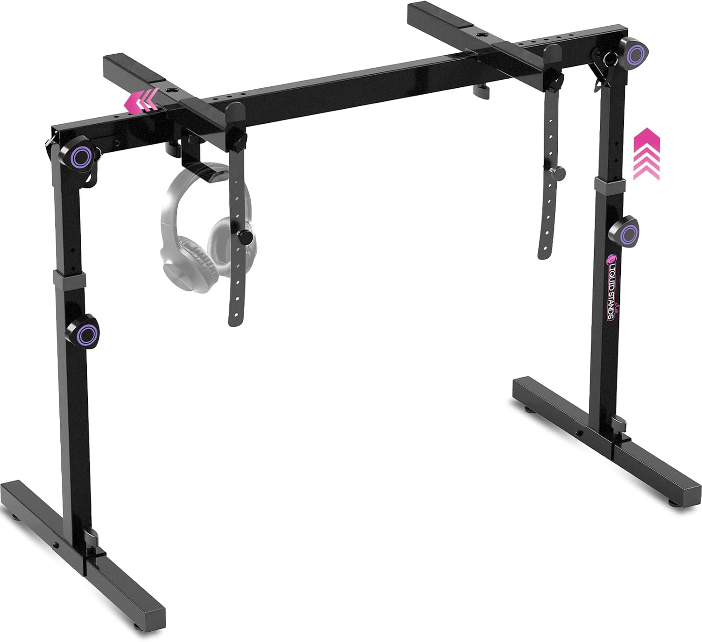 Table Style Foldable Piano Keyboard Stand, 54-88 Key, Heavy-Duty Piano Stand, Adjustable Height/Width