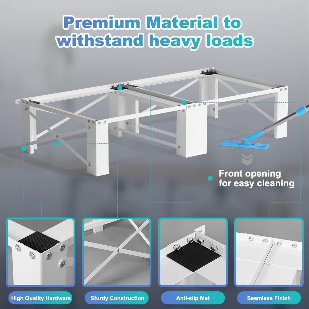 2-Pack 29' Laundry Pedestal, Heavy Duty Washer and Dryer Pedestal Stand Raiser, Anti-Vibration, Anti-Slip