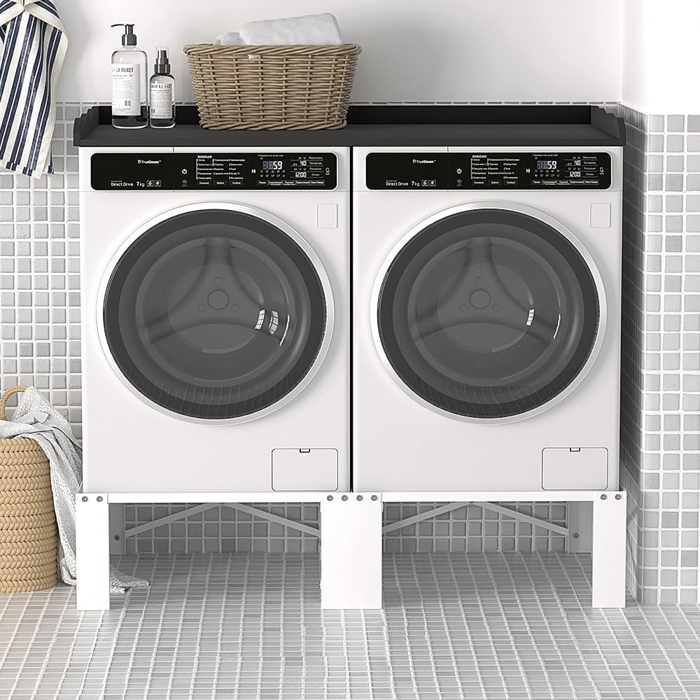 2-Pack 29' Laundry Pedestal, Heavy Duty Washer and Dryer Pedestal Stand Raiser, Anti-Vibration, Anti-Slip