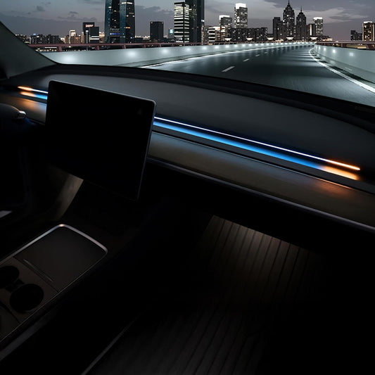 Ambient Light with Blind Spot Warning for Tesla Model Y (2020-24) & 3 (2021-23) Center Console Accessories