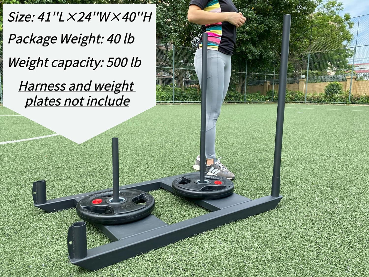 Push and Pull Workout Sled, Weight Training Sled, Football Speed Training Equipment