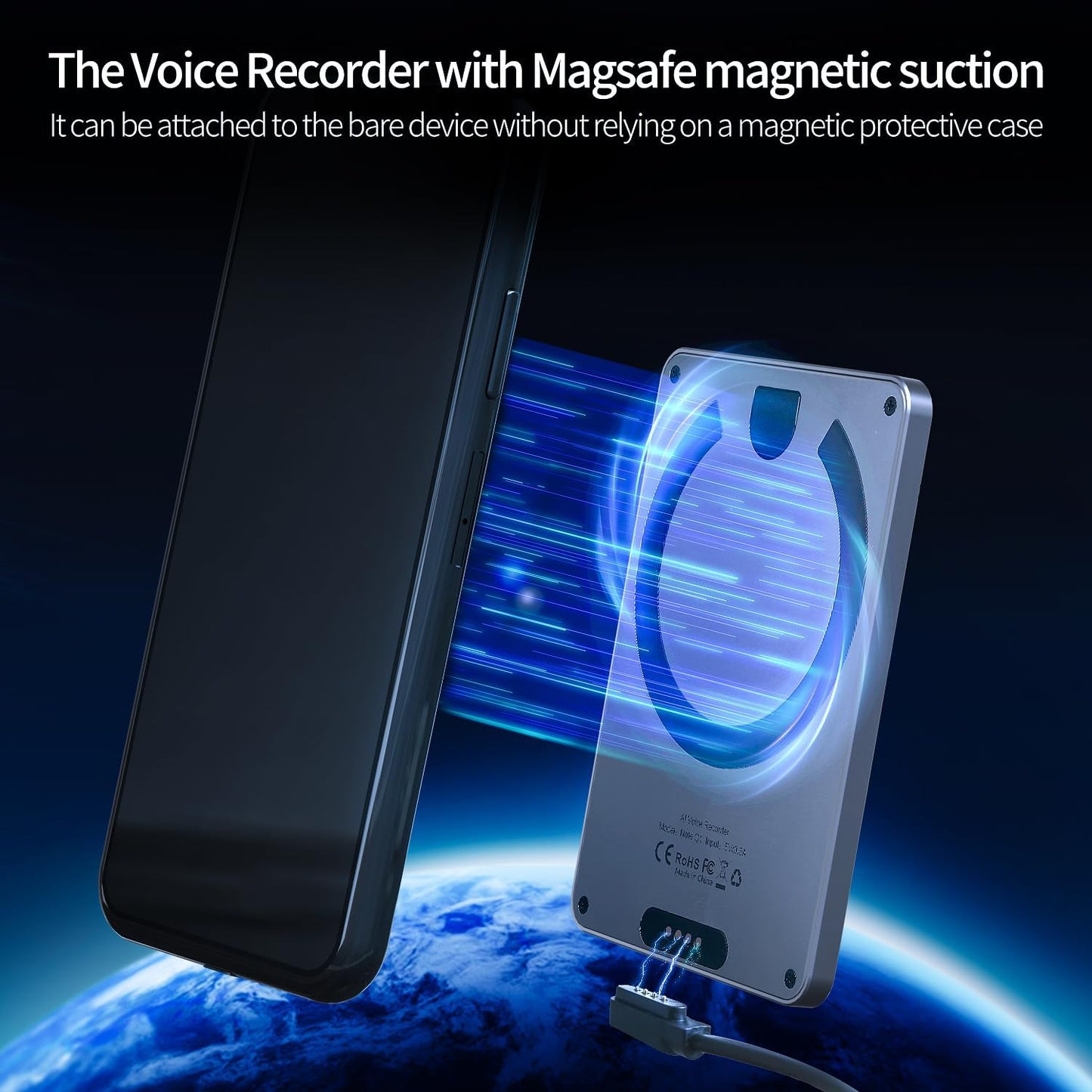 AI Voice Recorder Translator , Transcribe & Summarize w/AI Technology, Support Multiple Languages, 64GB