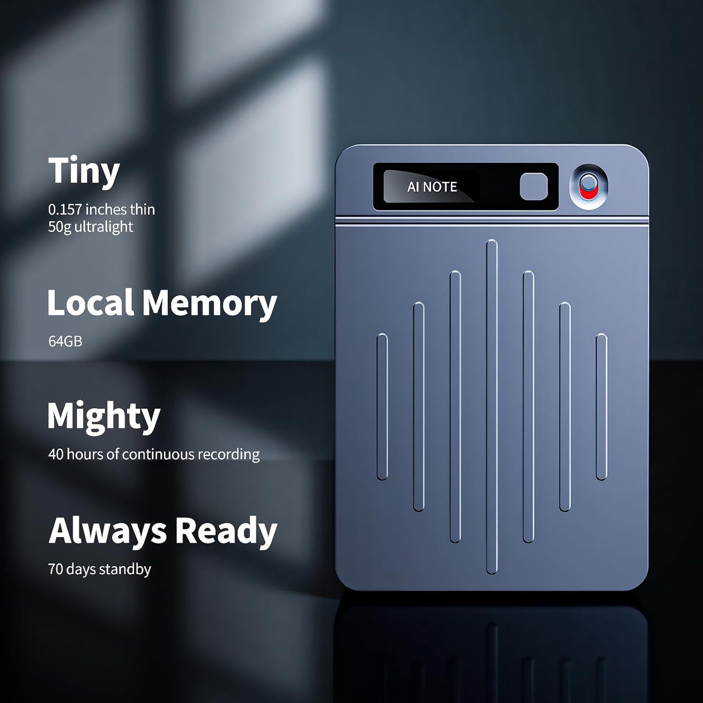 AI Voice Recorder Translator , Transcribe & Summarize w/AI Technology, Support Multiple Languages, 64GB