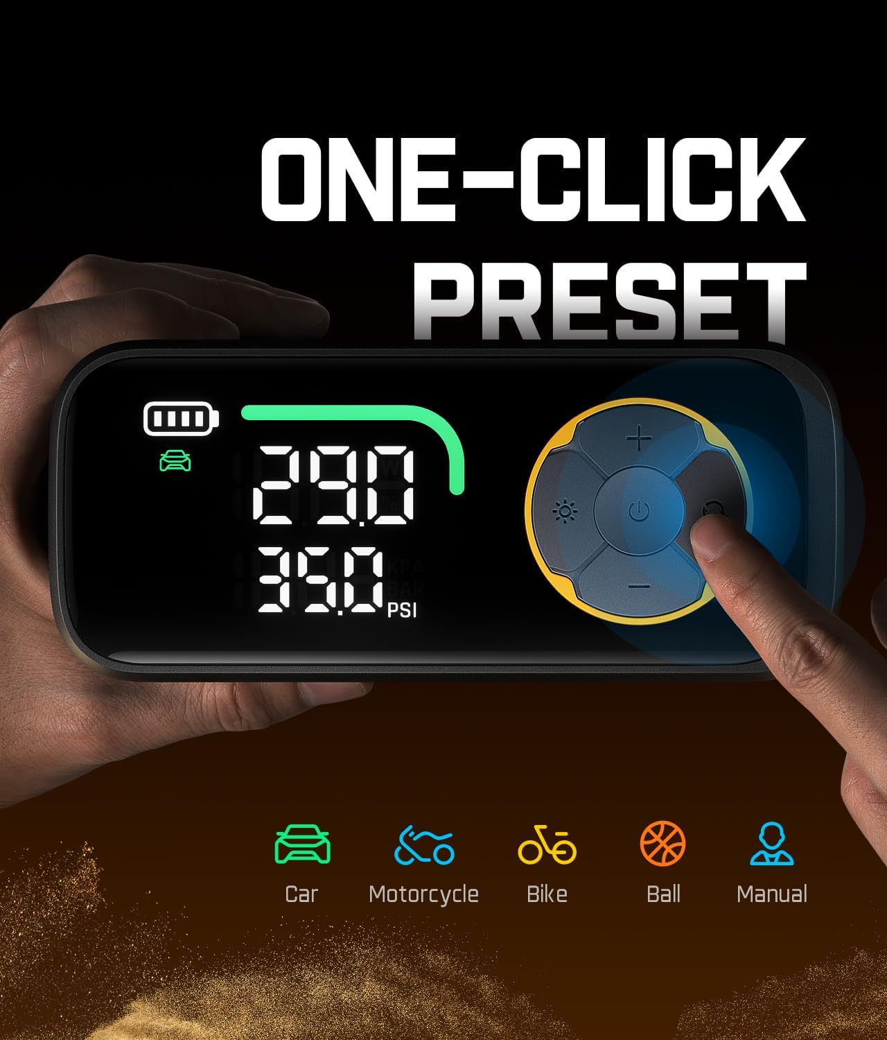 X10 APEX Portable Air Compressor, Fast Inflation, 150 PSI Cordless Tire Inflator, Digital Pressure Gauge