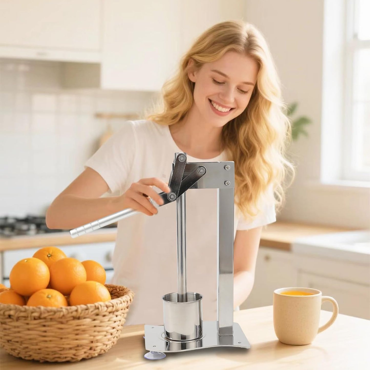 Heavy Duty Lemon Squeezer & Press, Citrus Juicer with Muddler for Lemonade Stand Supplies