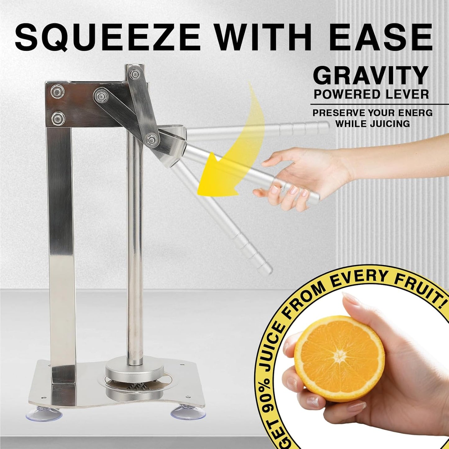 Heavy Duty Lemon Squeezer & Press, Citrus Juicer with Muddler for Lemonade Stand Supplies