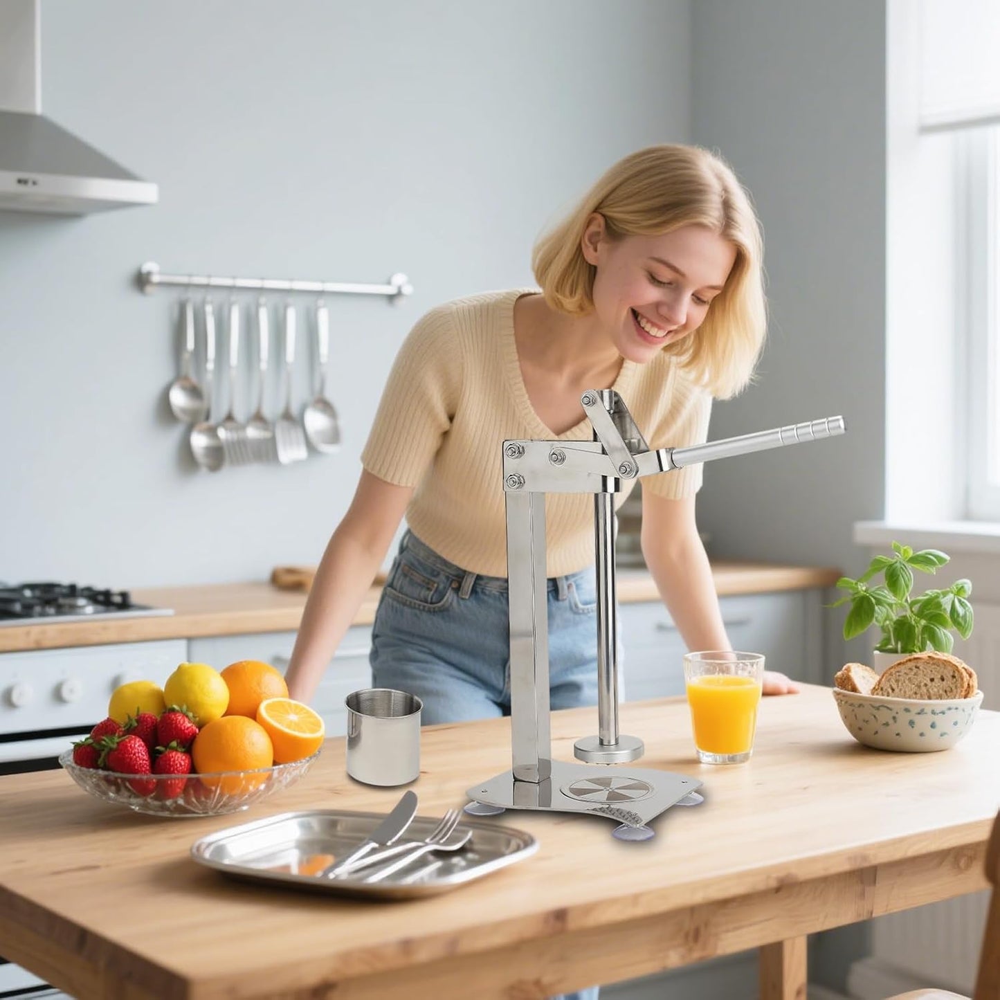 Heavy Duty Lemon Squeezer & Press, Citrus Juicer with Muddler for Lemonade Stand Supplies