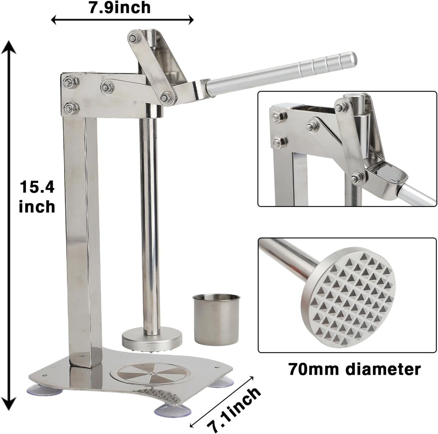 Heavy Duty Lemon Squeezer & Press, Citrus Juicer with Muddler for Lemonade Stand Supplies