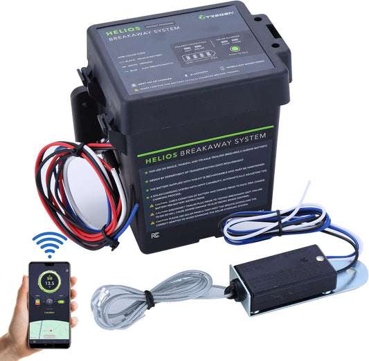 Helios_88211 Trailer Breakaway Kit with Battery, BT/Mobile App, Water-Resistant