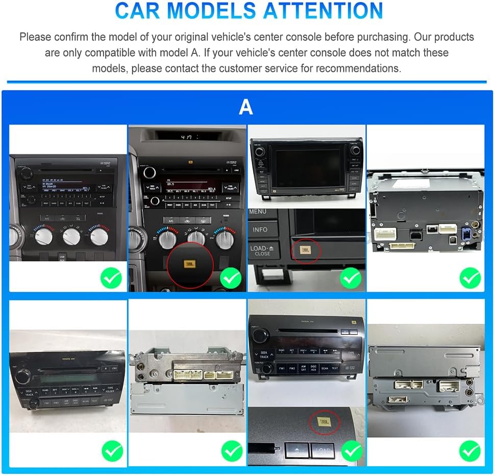 4Core 2G+64G Car Radio for Toyota Tundra 2007-2013, Android, Wireless CarPlay Android Auto, GPS Navigation