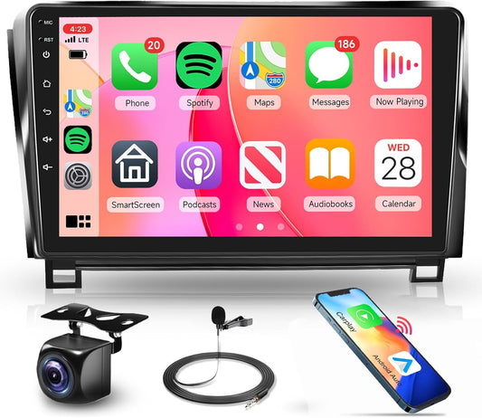4Core 2G+64G Car Radio for Toyota Tundra 2007-2013, Android, Wireless CarPlay Android Auto, GPS Navigation