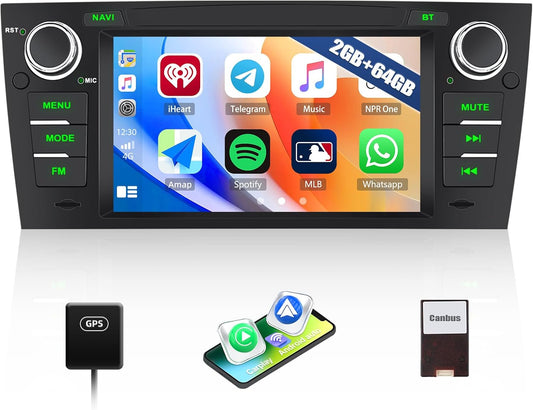 2G+64G Car Stereo for BMW 328i 335i 325i E90 E91 E92 E93 3 Series 2005-2011, Wireless CarPlay and/or  Android