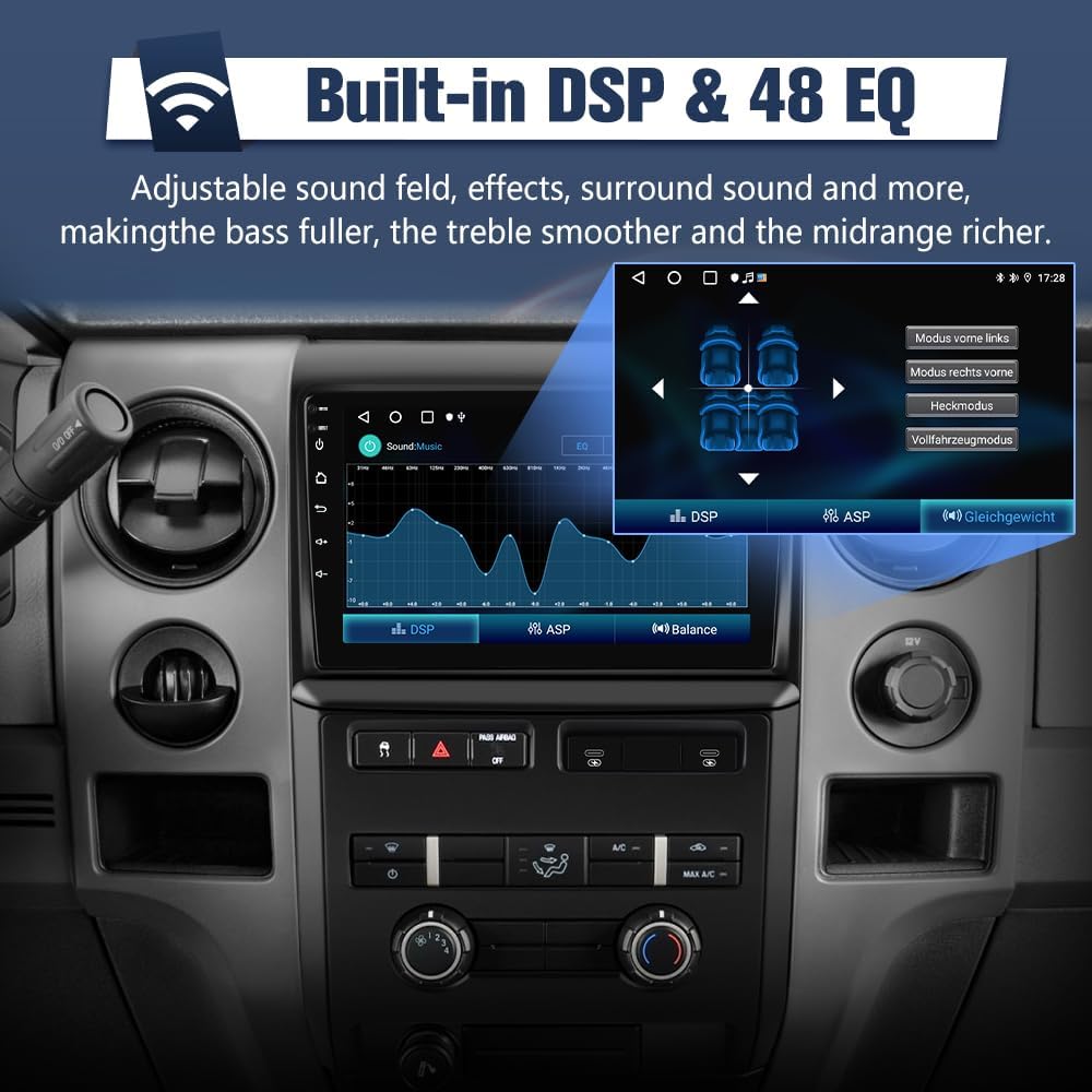 Car Radio Stereo for Ford F150 2009-2012, 9' Touch Screen 2G+32G w/ Carplay/Android, Head Unit