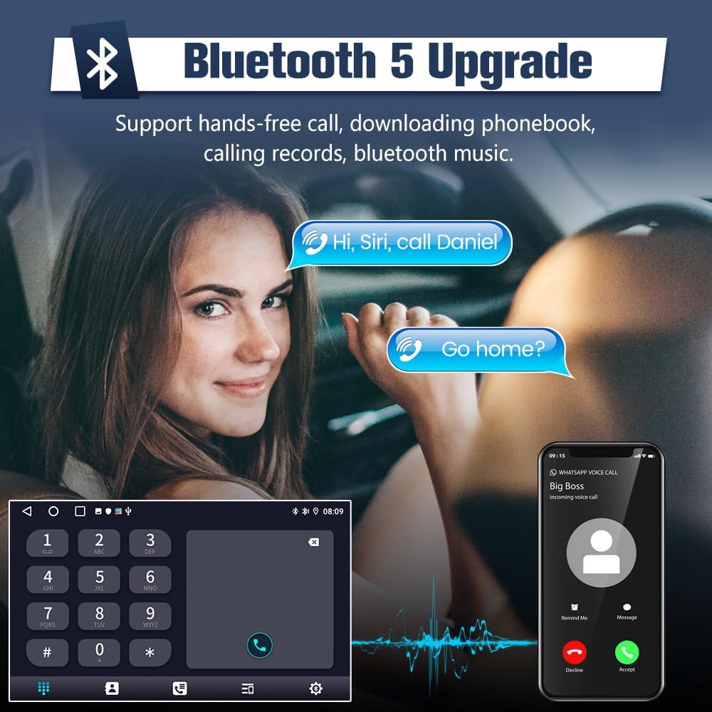 Car Radio Stereo for Ford F150 2009-2012, 9' Touch Screen 2G+32G w/ Carplay/Android, Head Unit