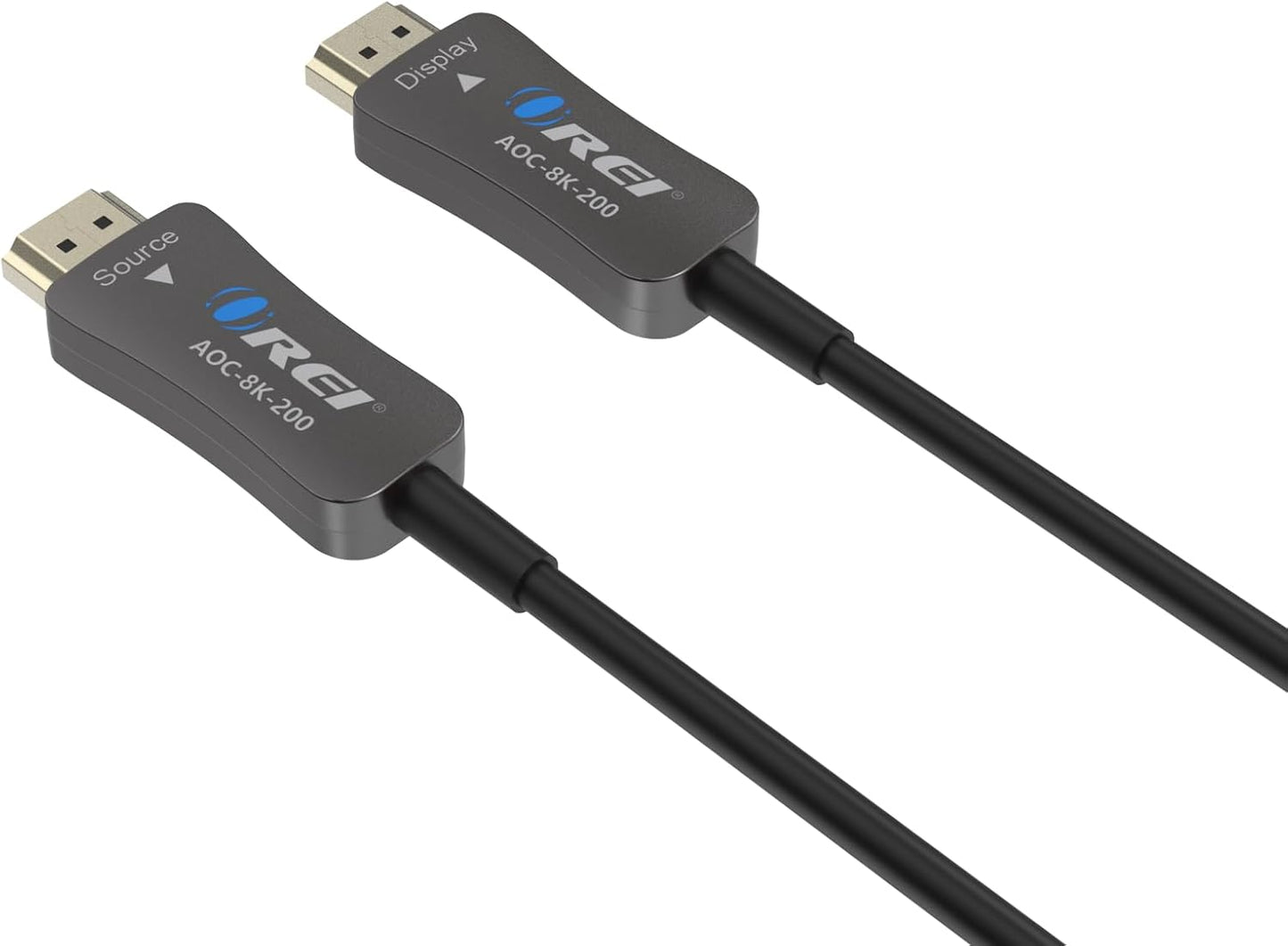 8K HDMI 2.1 Cable 200ft, AOC Active Optical Fiber HDMI Cable, 48Gbps, 8K@60Hz, 4K@120Hz, HDR10+, eARC, HDCP 2.3, EMI-Free, Gold-Plated, Braided Jack