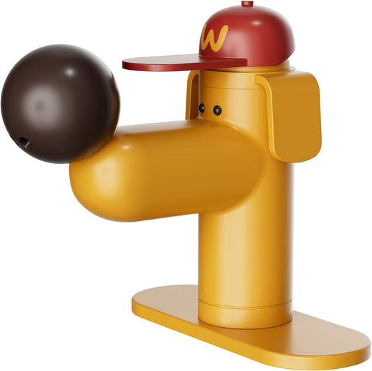 Puppy Bathroom Sink Faucet Yellow, VANFOXLE, Single Hole Bathroom Faucet with Flexible Hoses