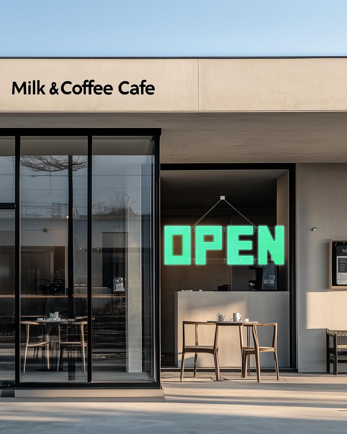 50'x17' Large LED Open Sign with Remote and Bluetooth App, Super Bright, Dimmable Big Open Sign