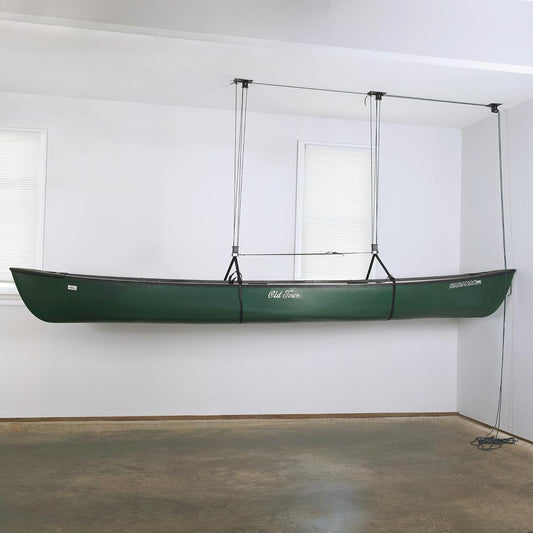 Heavy Duty Elite Canoe Hoist, Easy-Lift Garage Pulley System, Holds 150 lbs, No Assembly Required