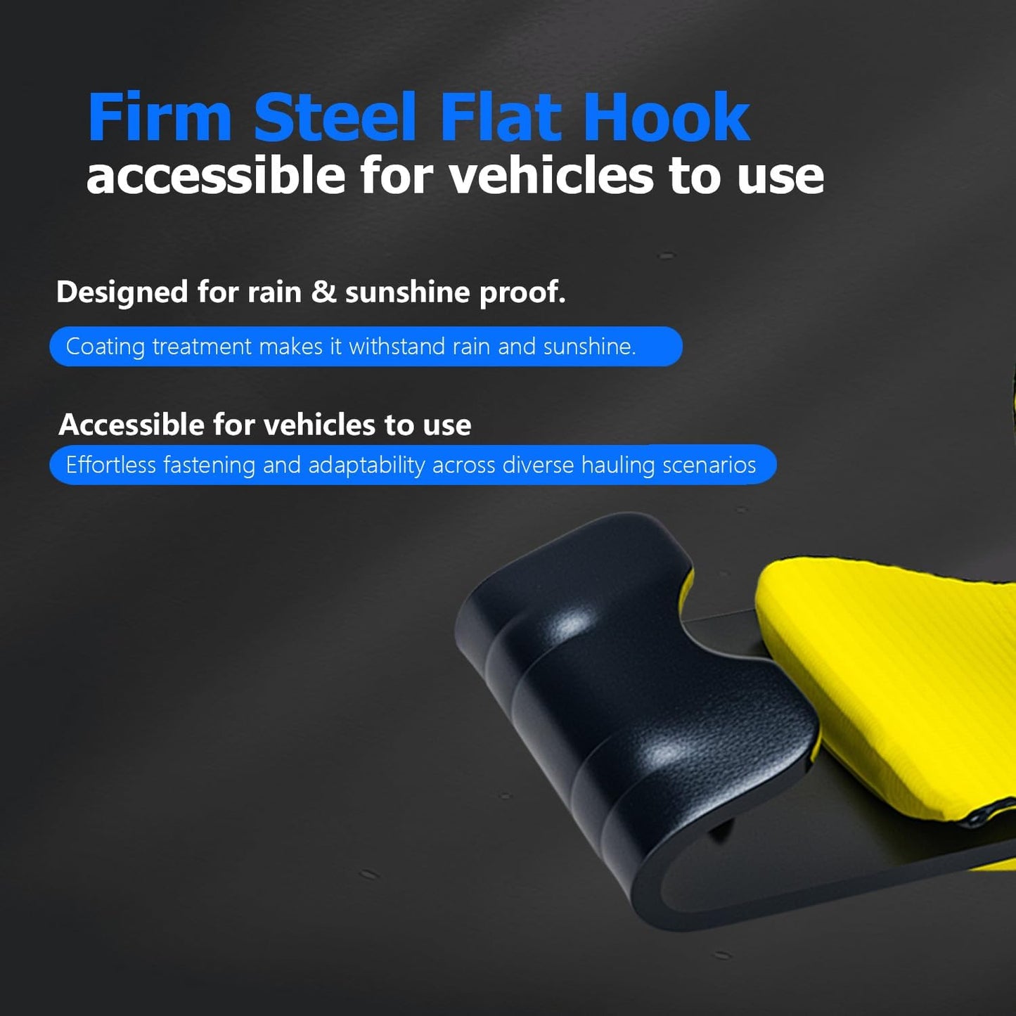 Truck Straps, 4' x30' Heavy Duty Tie Down w/Flat Hooks, 5400lbs, Winch Cargo Straps tie Down for Flatbeds