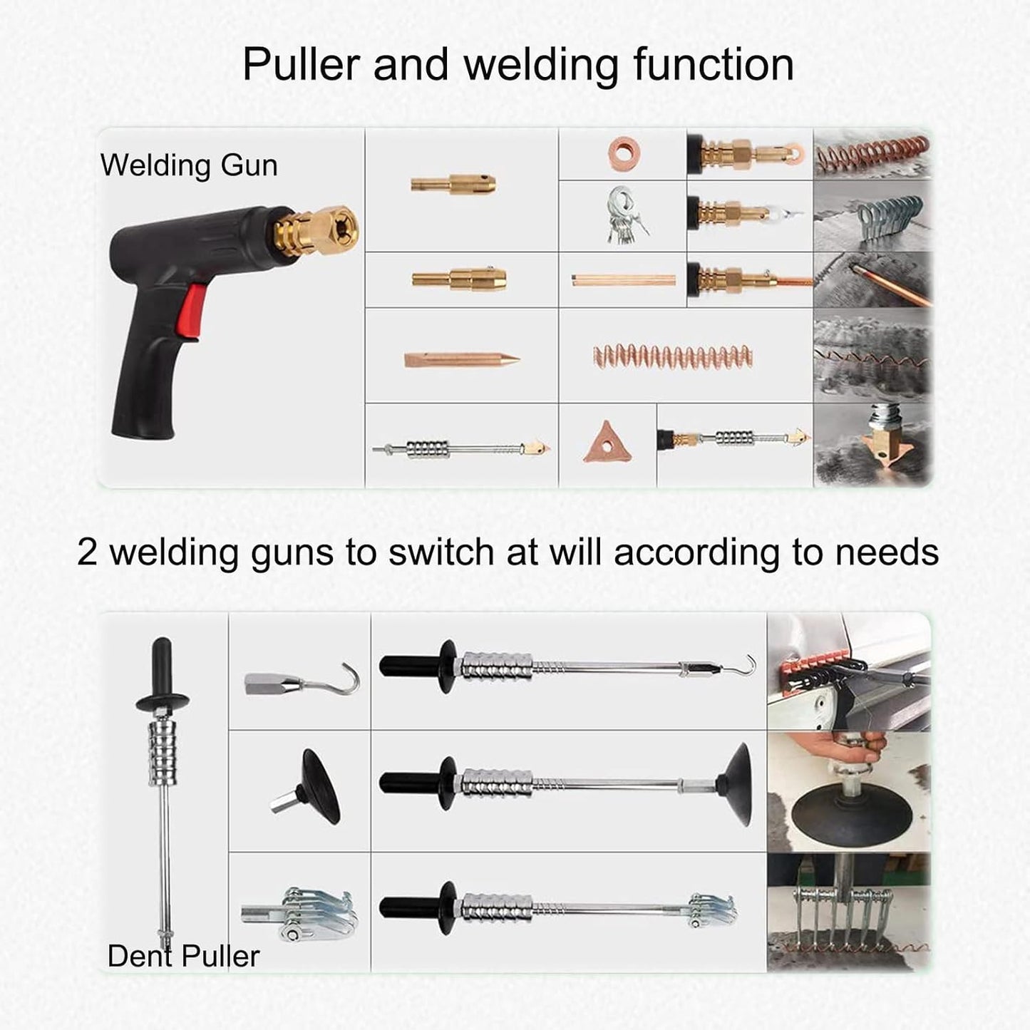 Steel Dent Pulling Machine,  Car Repair Body Dent Pull Tool Kit for Car or Truck