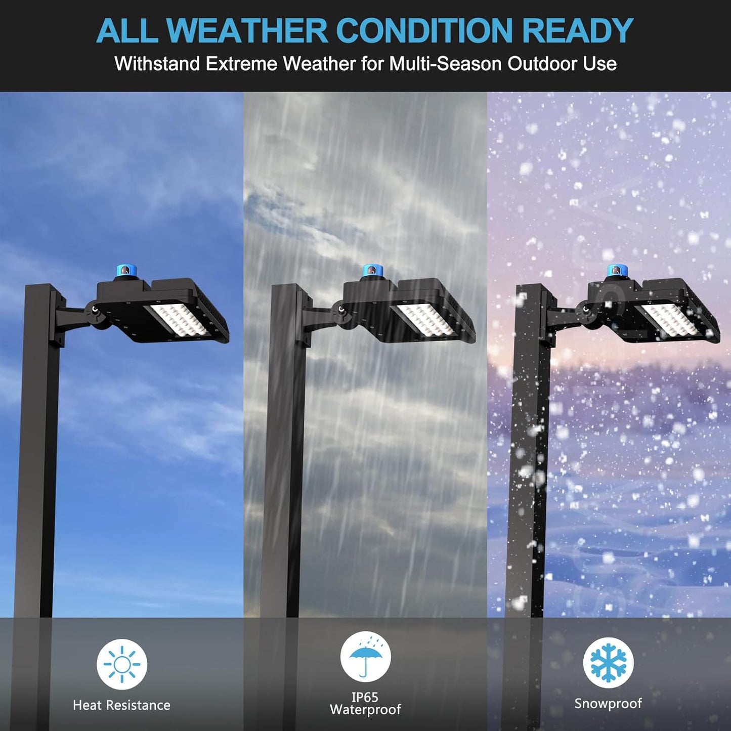 240W Parking Lot Lighting 36000Lm 5000K LED Parking Lot Lights with Dusk to Dawn Photocell, 4Pack