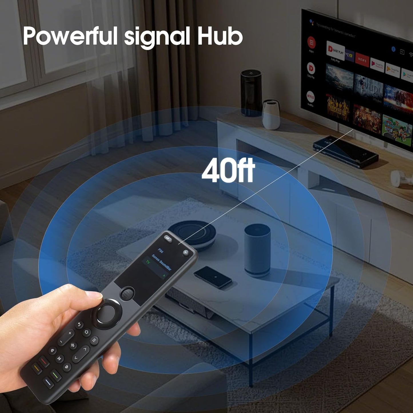 All-in-one Universal Remote Control, One Touch Activities, with Hub