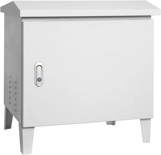 Pond Aerator Weatherproof Outdoor Cabinet-19'W14'D17'H, 110V Cooling Fan Housing, Pre-Wired Outlet and Plug Cord