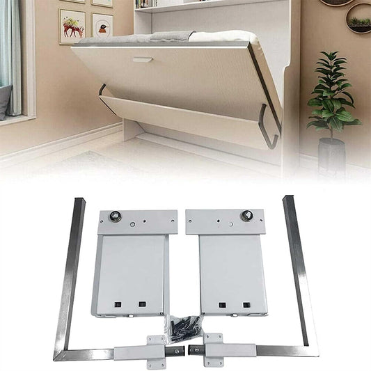 Horizontal Murphy Wall Heavy Duty Bed Support For King, Queen, Twin, DIY Wall Bed Springs Mechanism Hardware Kit