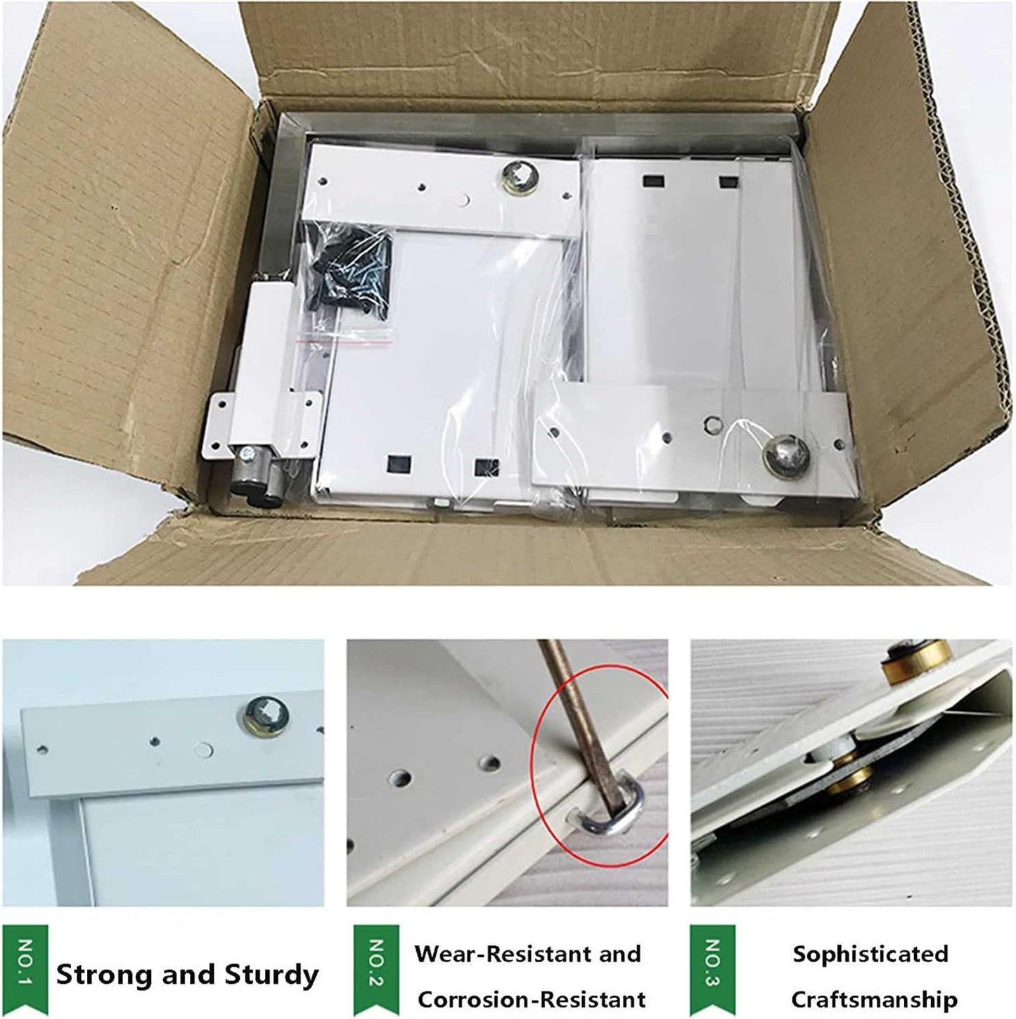 Horizontal Murphy Wall Heavy Duty Bed Support For King, Queen, Twin, DIY Wall Bed Springs Mechanism Hardware Kit