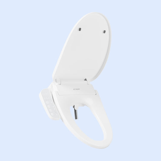 Electronic Bidet Heated Toilet Seat, Warm Water, Air Dryer, Soft Close Lid and Seat & Night Light, Elongated