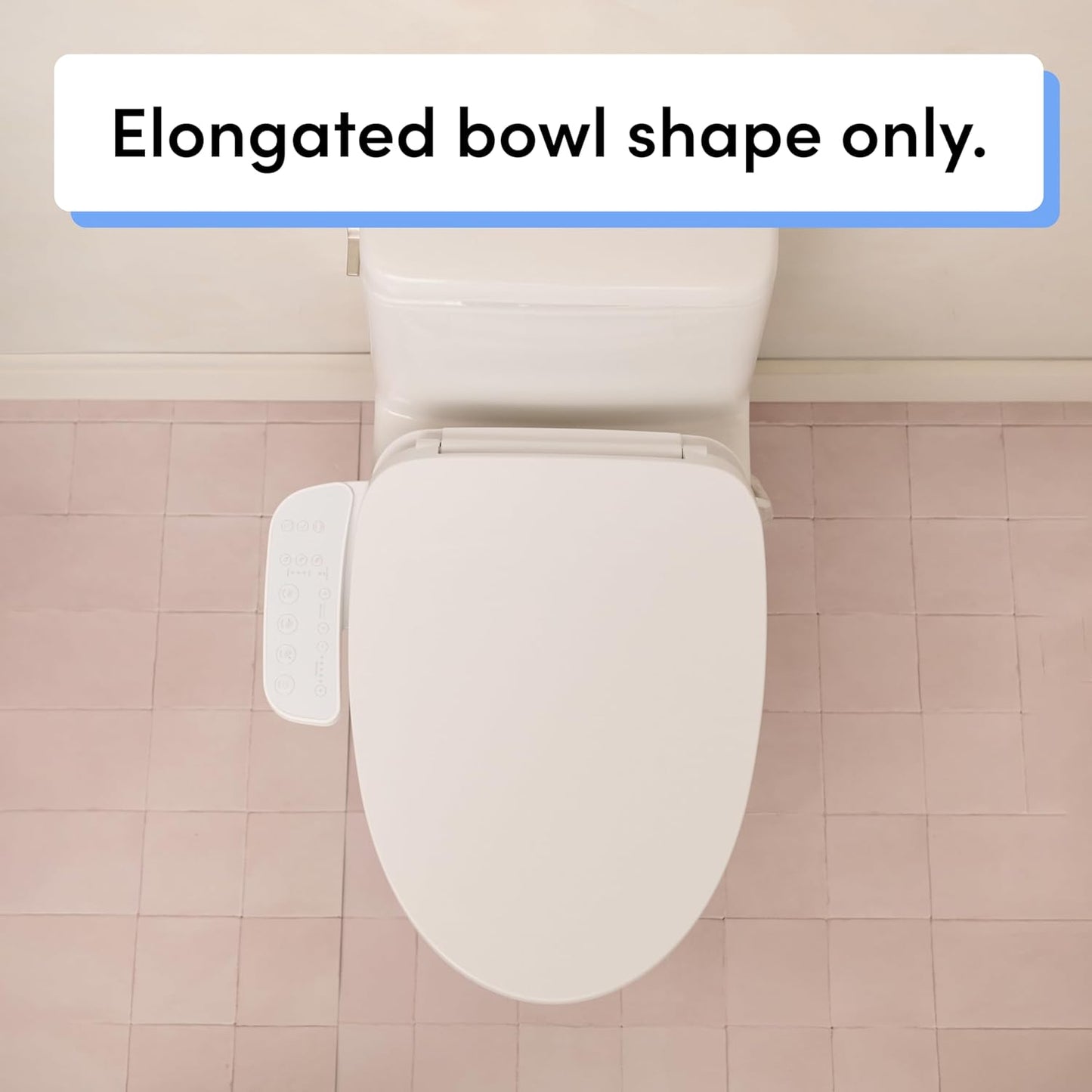 Electronic Bidet Heated Toilet Seat, Warm Water, Air Dryer, Soft Close Lid and Seat & Night Light, Elongated
